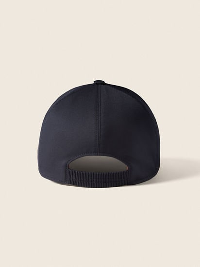 Navy Blue Microfiber Motorin Baseball Cap FW26 39321143 | Zegna SE