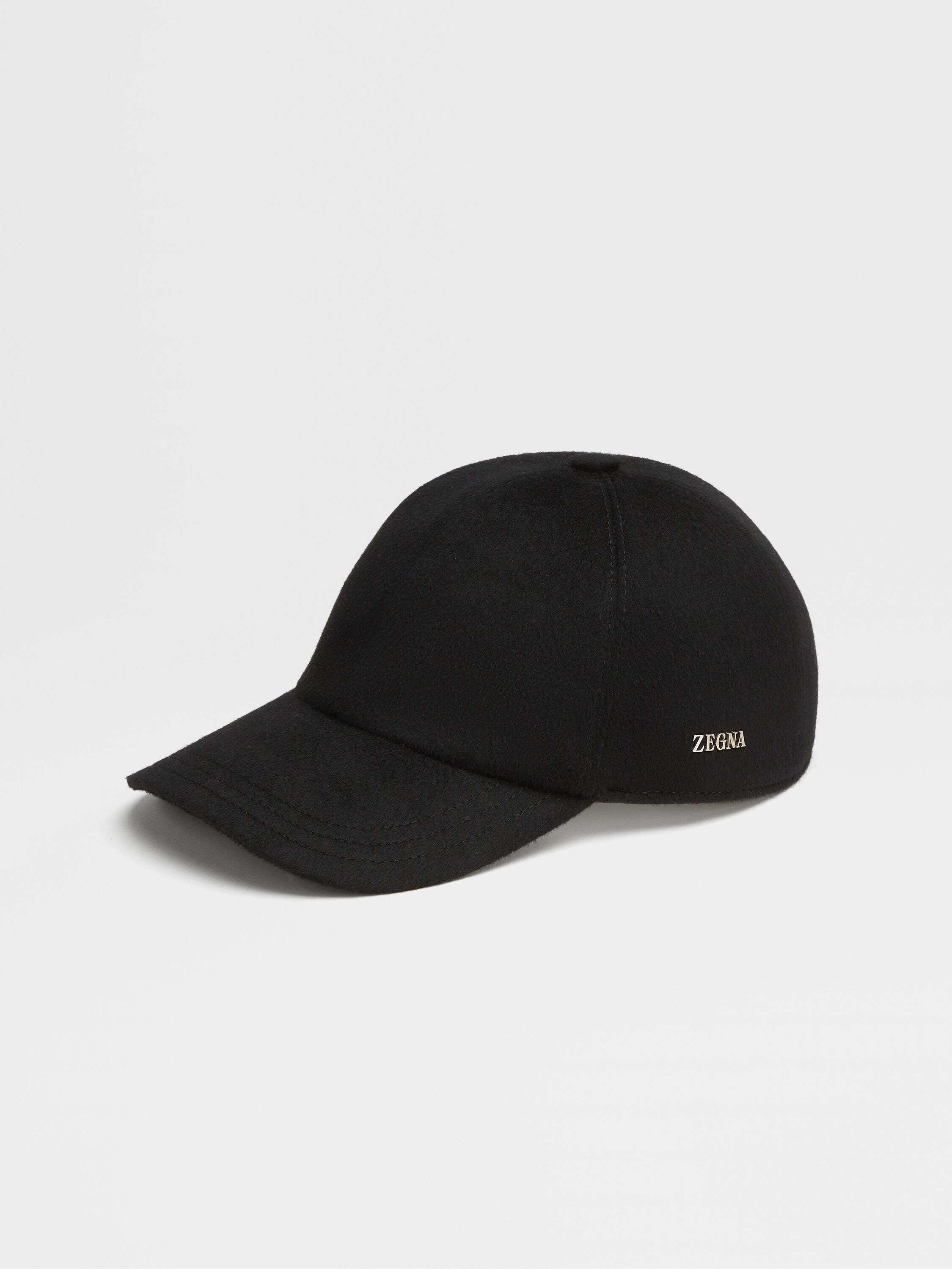 Black cashmere cheap baseball cap