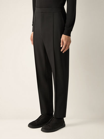 Black Wool Pants FW26 39318523 | Zegna PL