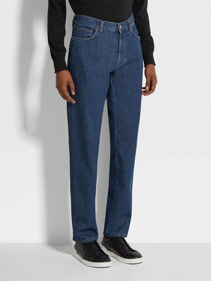 Blue Stone-washed Stretch Cotton Roccia Jeans SS25 22361924 Blue Stone-washed Stretch Cotton Roccia Jeans SS25 22361924