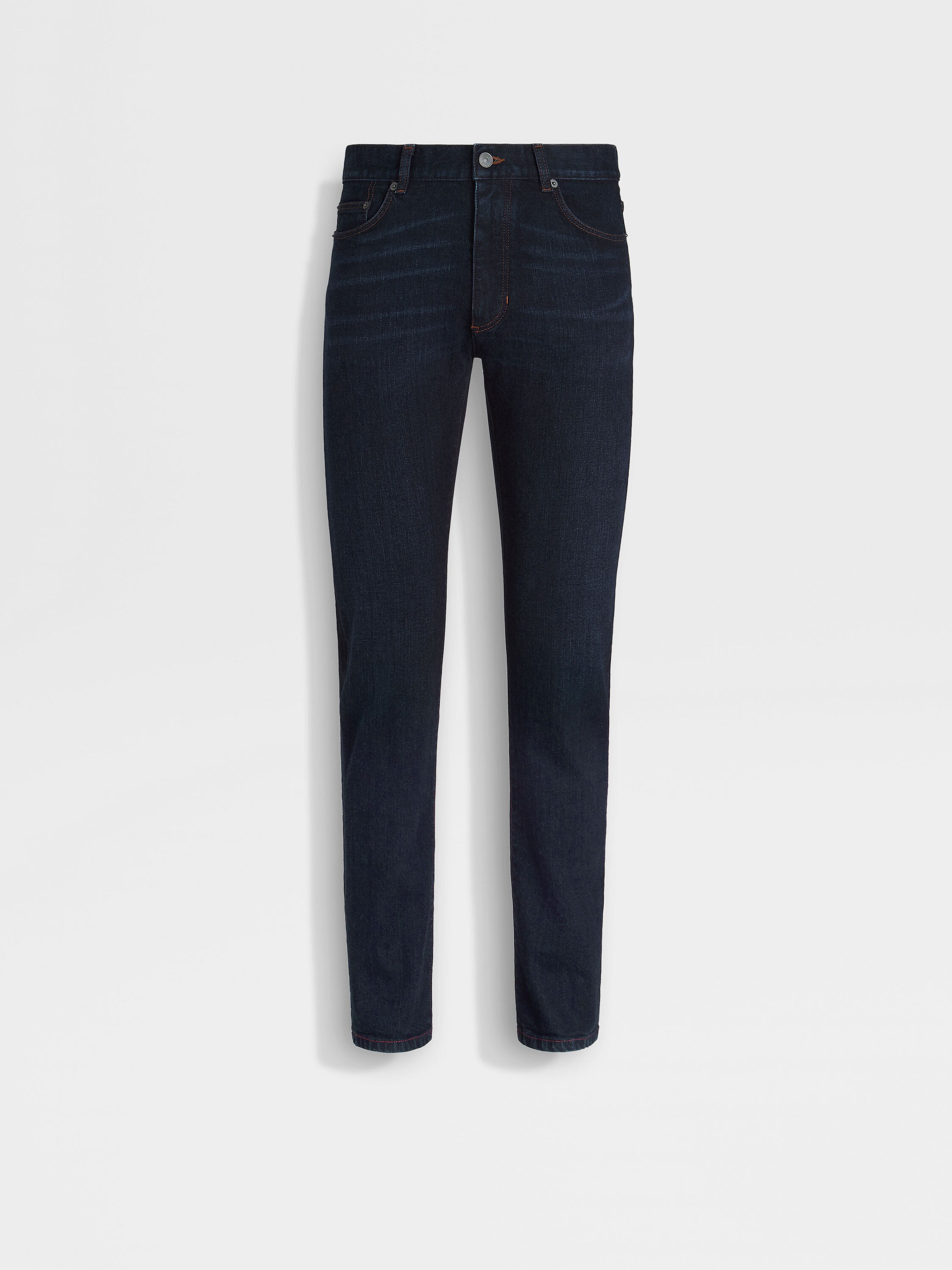 Dark Blue Rinse-washed Stretch Cotton Roccia Jeans SS24