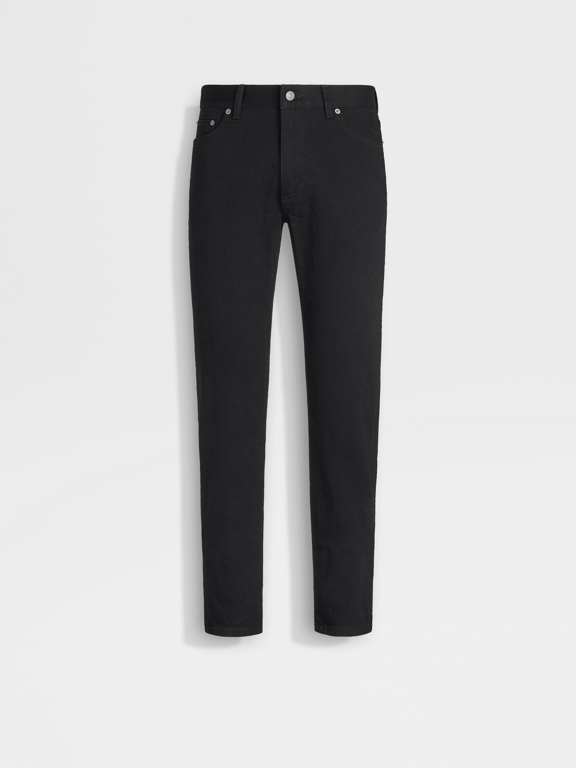 Black Rinse-washed Stretch Cotton Roccia Jeans 