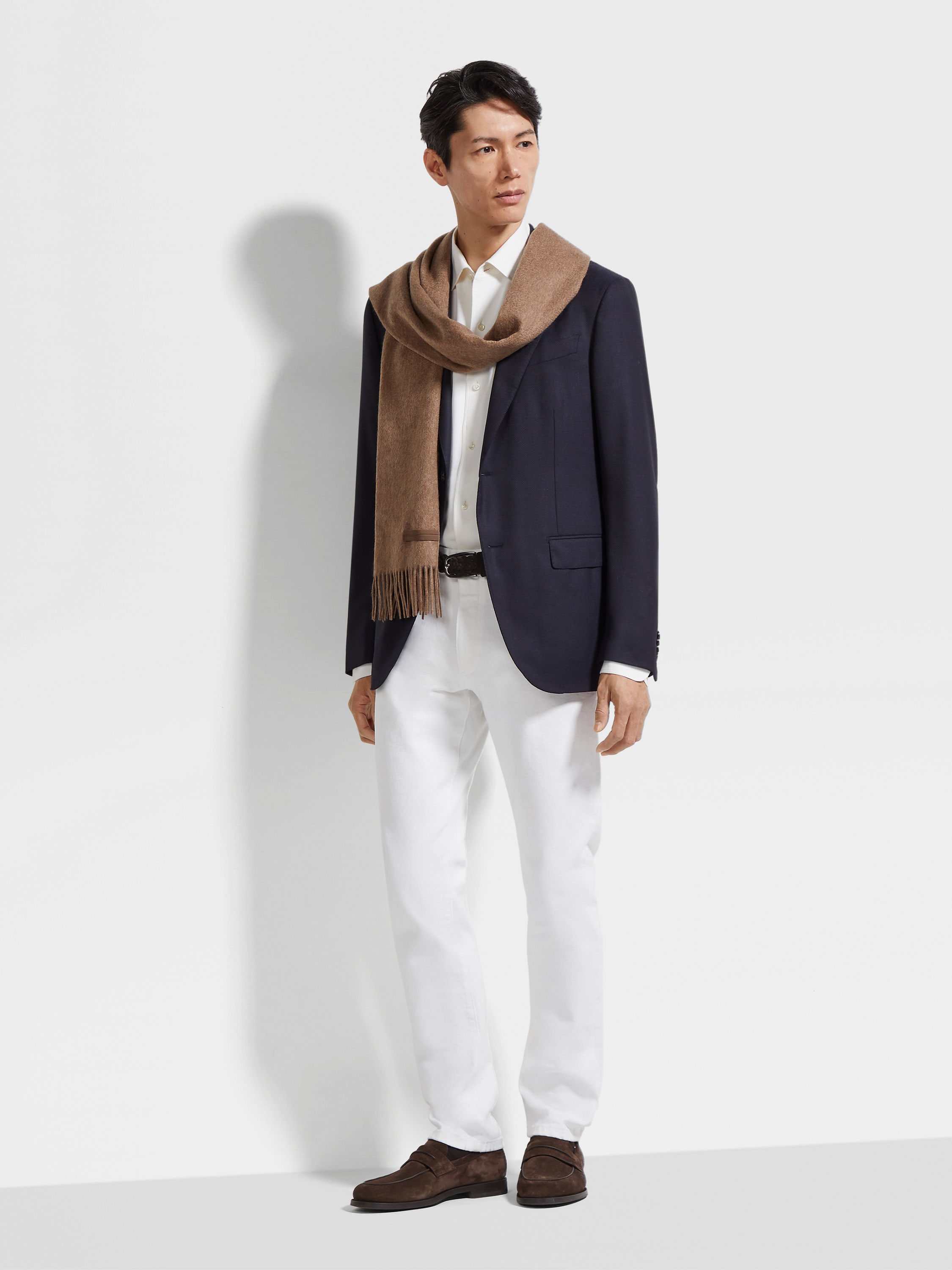 White Rinse-washed Stretch Cotton Roccia Jeans Product detail photo #2