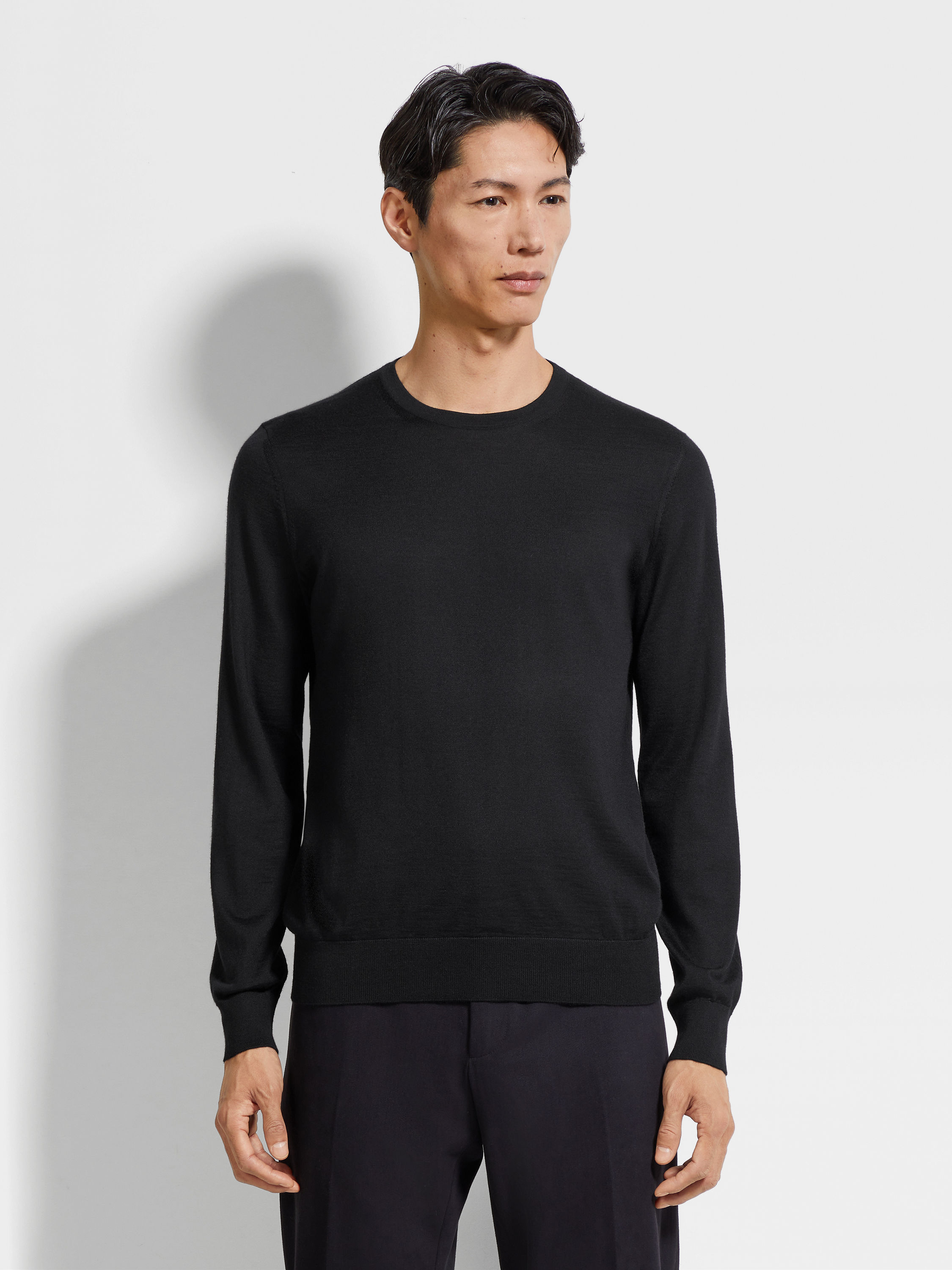 Black Cashseta Crewneck Product detail photo #3