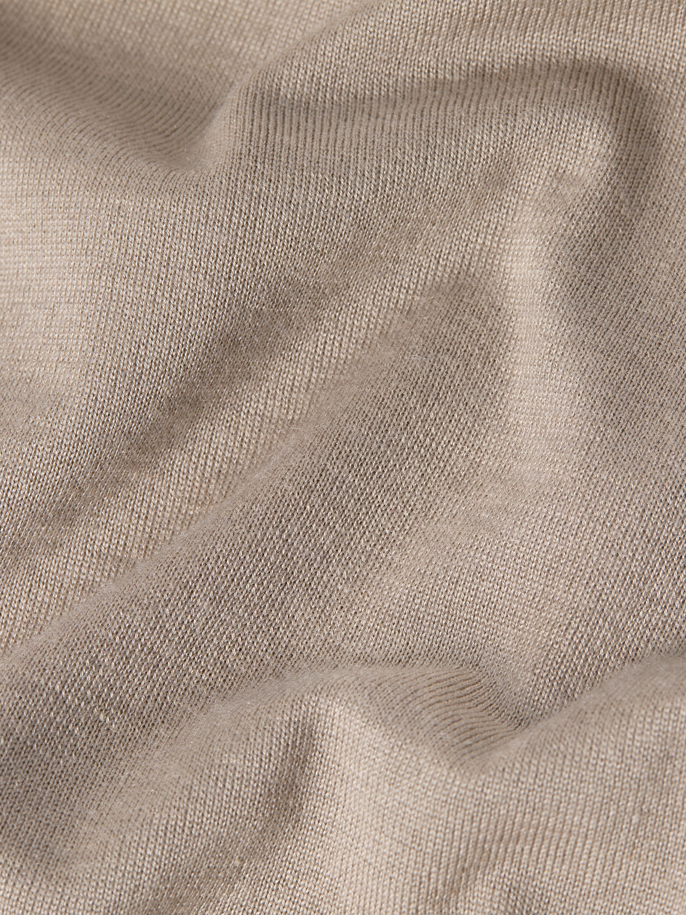 Light Taupe Mélange Cashseta Crewneck Product detail photo #4
