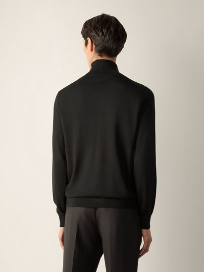 Black Cashseta Turtleneck SS26 22504672 | Zegna US