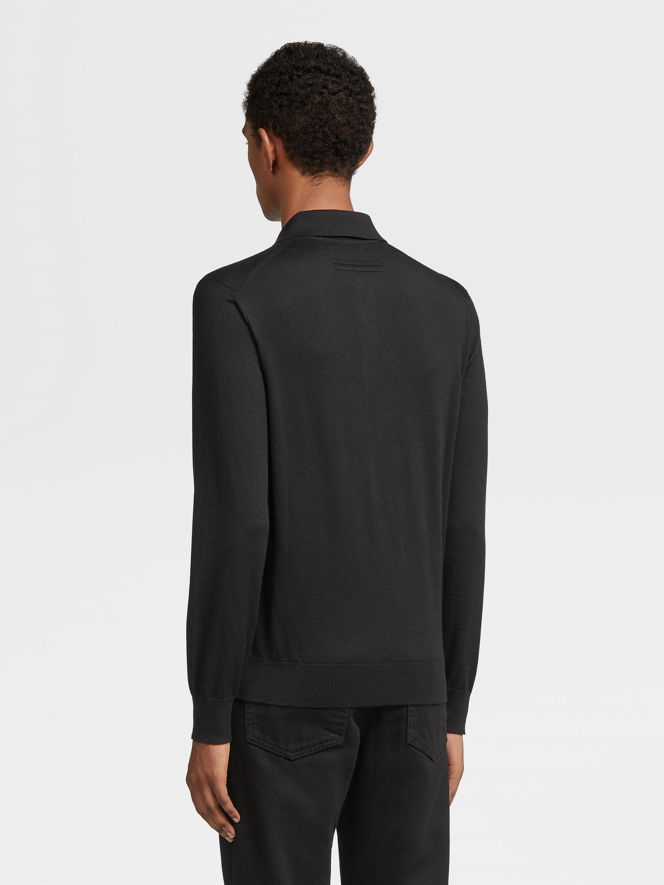 Black Cashseta Polo Shirt Product detail photo #2