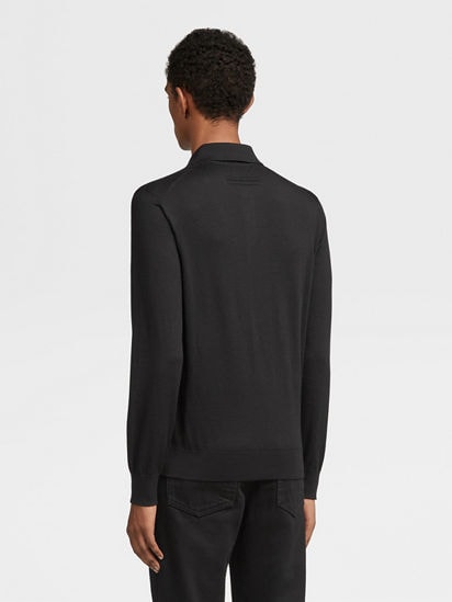 Black Cashseta Polo Shirt SS25 22504659 | Zegna US Black Cashseta Polo Shirt SS25 22504659 | Zegna US