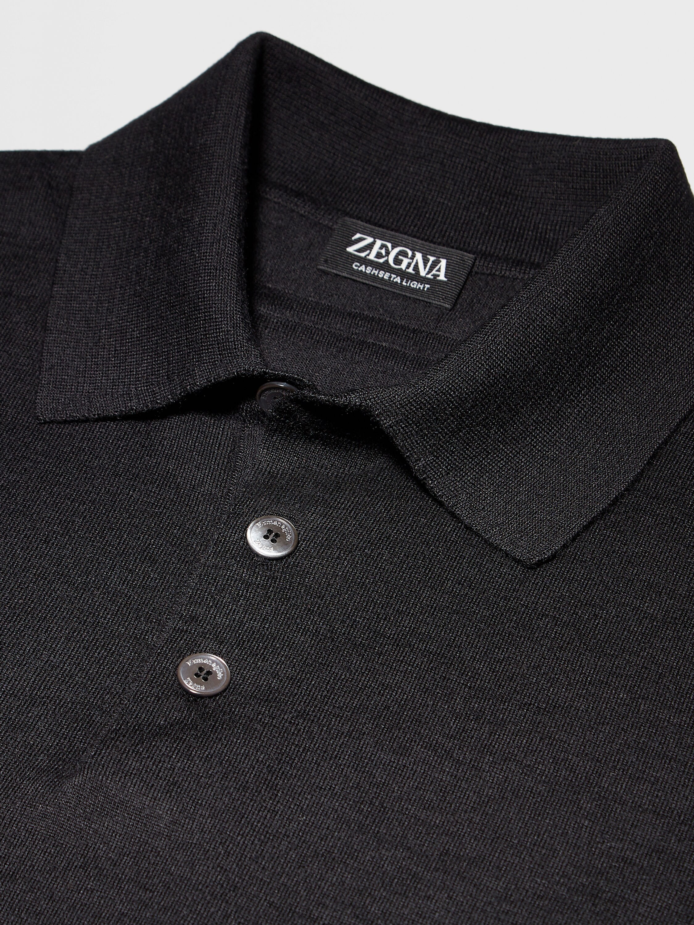 Black Cashseta Polo Shirt Product detail photo #3