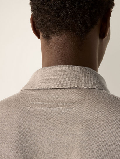Light Taupe Mélange Cashseta Polo Shirt FW26 33478025 | Zegna NO