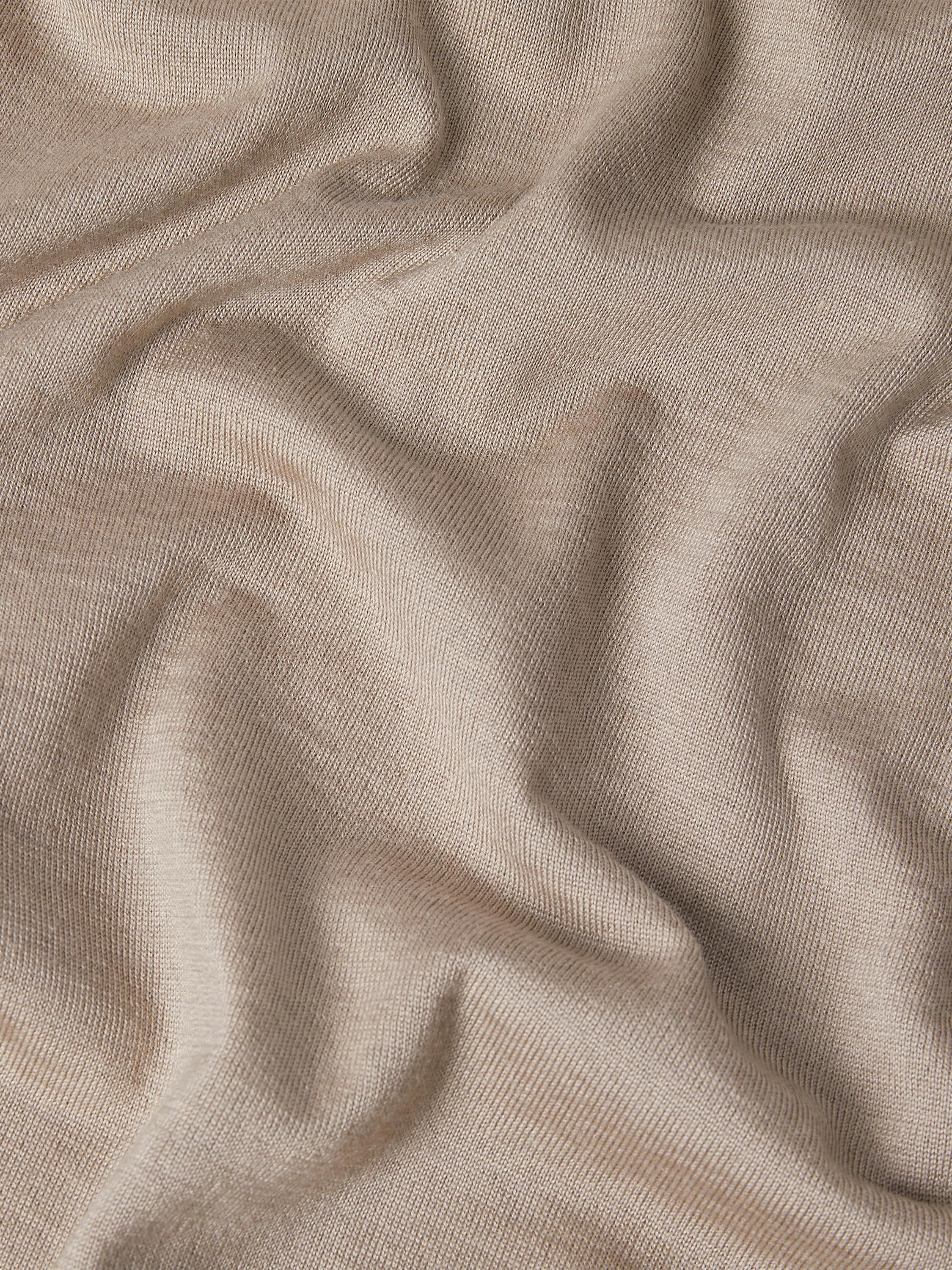 Light Taupe Mélange Cashseta Polo Shirt Product detail photo #4