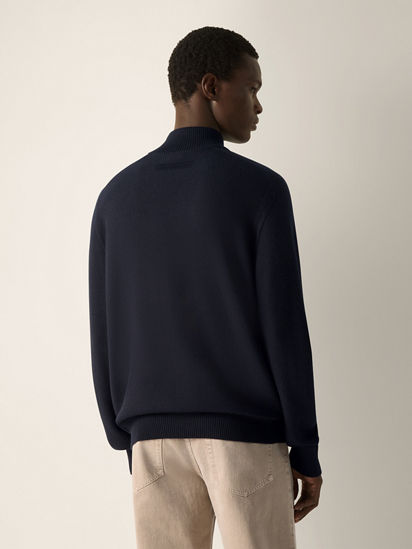 Navy Blue Cashseta Full Zip Cardigan FW26 39335229 | Zegna GB