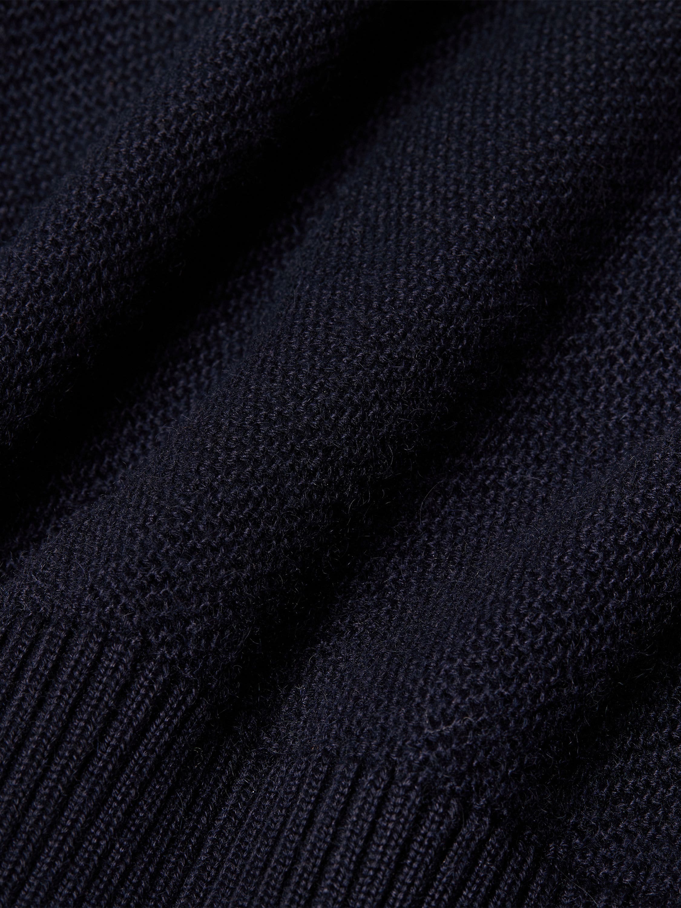 Navy Blue Cashseta Full Zip Cardigan Product detail photo #4