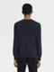 Navy Blue Mélange Oasi Cashmere Crewneck Product detail photo #2