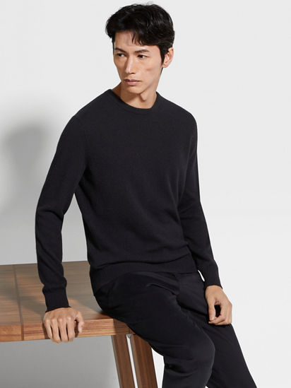 Black Oasi Cashmere Crewneck SS25 22884975 | Zegna US Black Oasi Cashmere Crewneck SS25 22884975 | Zegna US