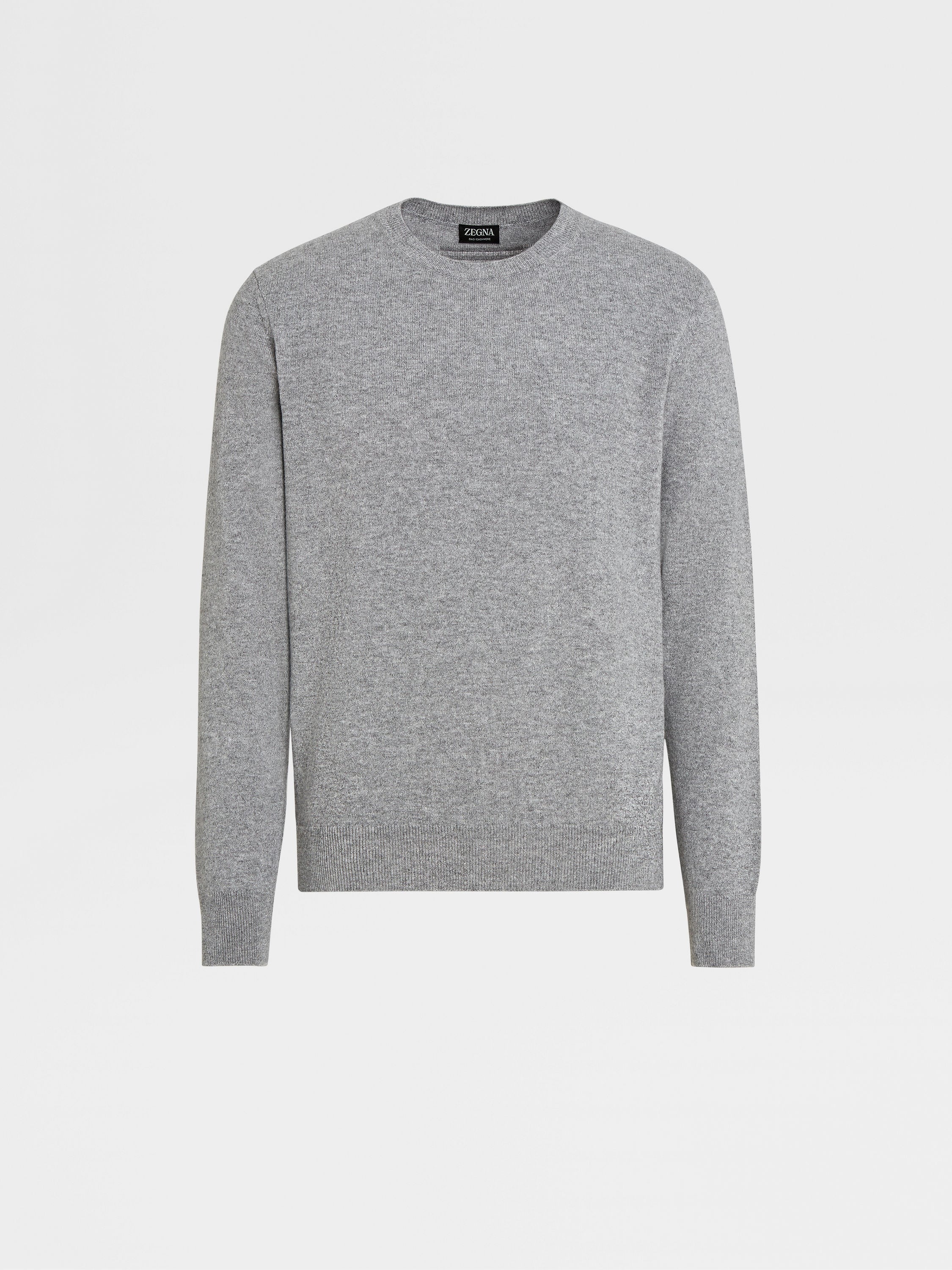 Grey Mélange Oasi Cashmere Crewneck SS25 22884976 | Zegna US Grey Mélange Oasi Cashmere Crewneck SS25 22884976 | Zegna US