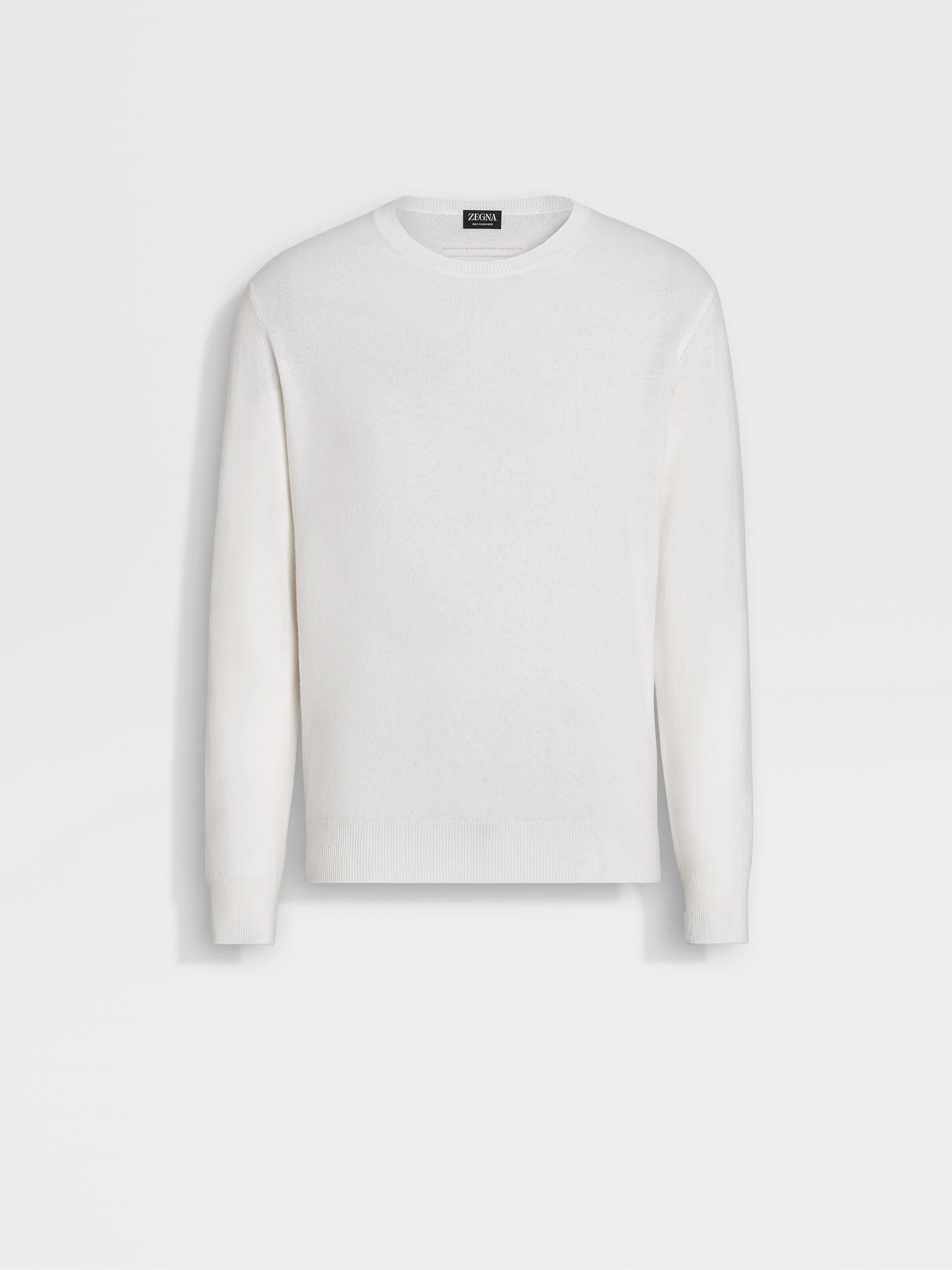 White cashmere crewneck on sale sweater