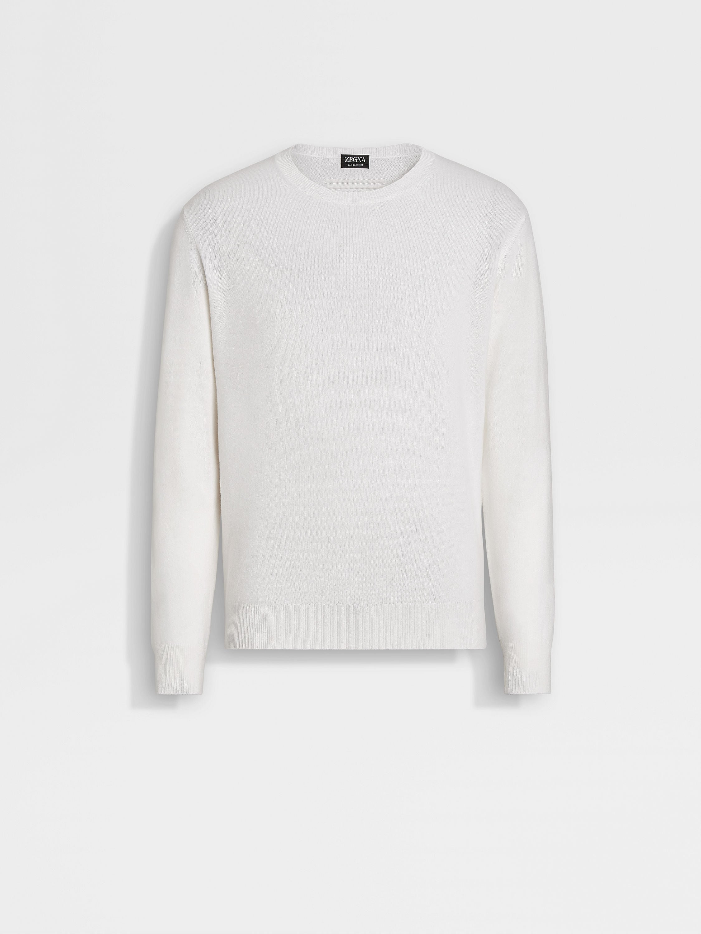 White Mélange Oasi Cashmere Crewneck SS25 22884989 | Zegna US White Mélange Oasi Cashmere Crewneck SS25 22884989 | Zegna US