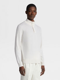Black Oasi Cashmere Zip Mock Neck Sweater SS25 22504640 Black Oasi Cashmere Zip Mock Neck Sweater SS25 22504640