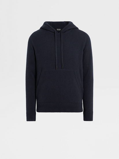 Navy 2025 cashmere hoodie