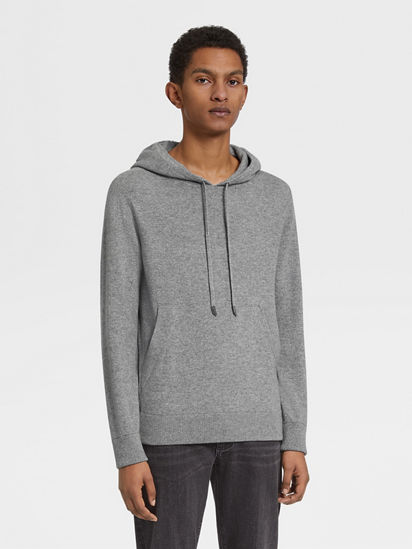 Grey store melange hoodie