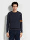 Pull Ras du Cou en Laine High Performance™ Bleu Marine Photo #3 de détail du produit