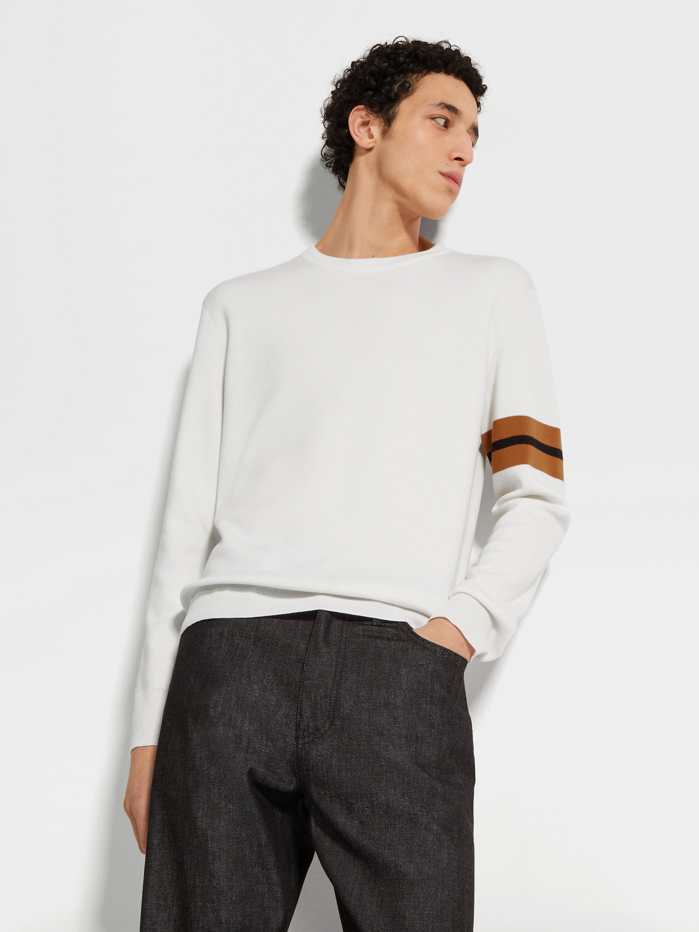 White High Performance™ Wool Crewneck Product detail photo #2