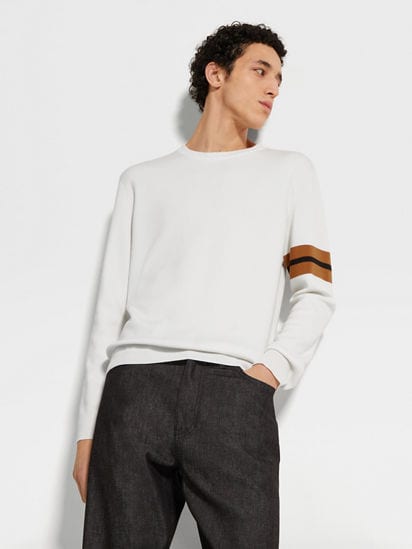 White High Performance™ Wool Crewneck SS25 23097550 | Zegna US White High Performance™ Wool Crewneck SS25 23097550 | Zegna US