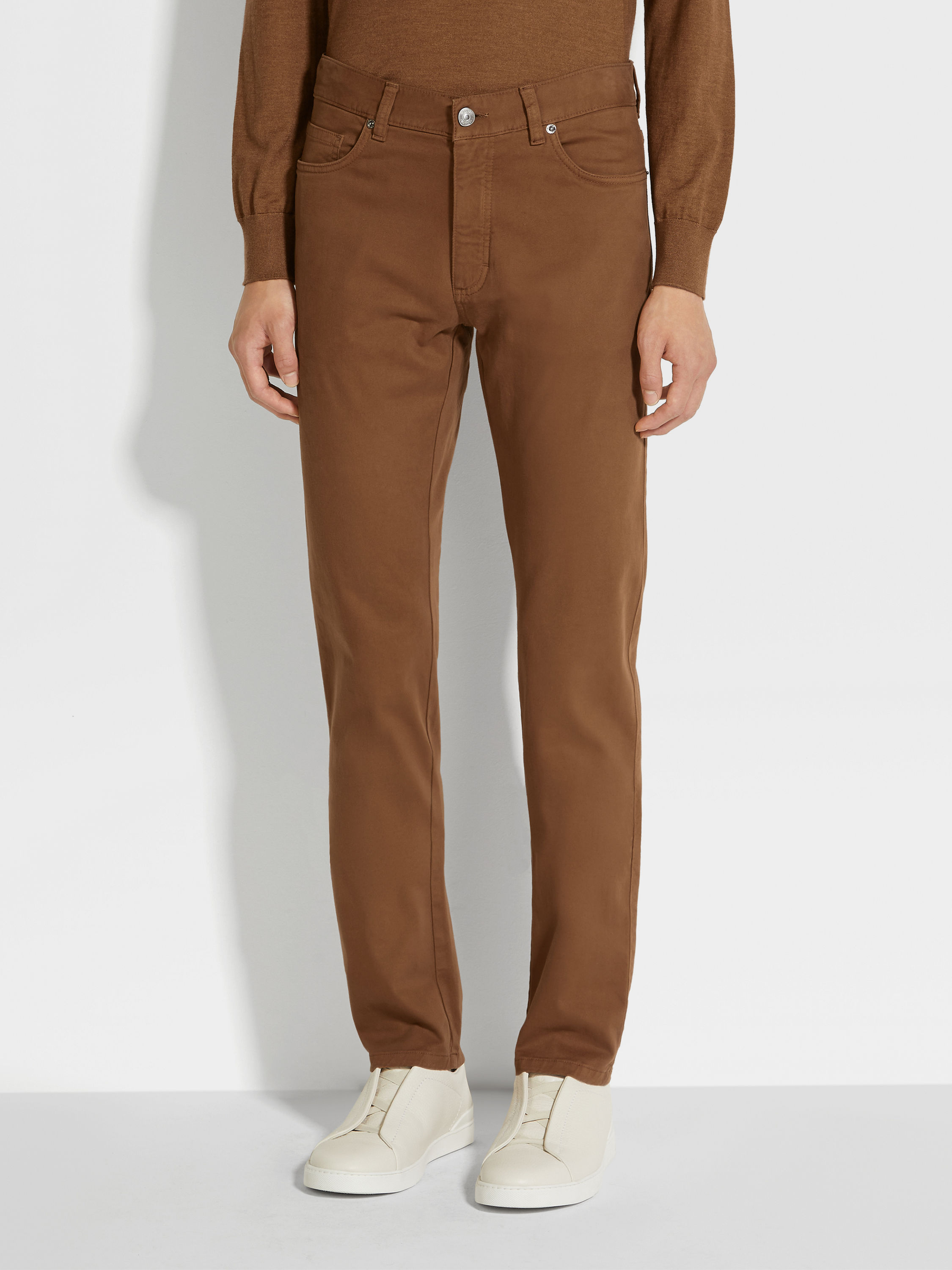 Jean Roccia en Coton Extensible Foliage Foncé Photo #3 de détail du produit