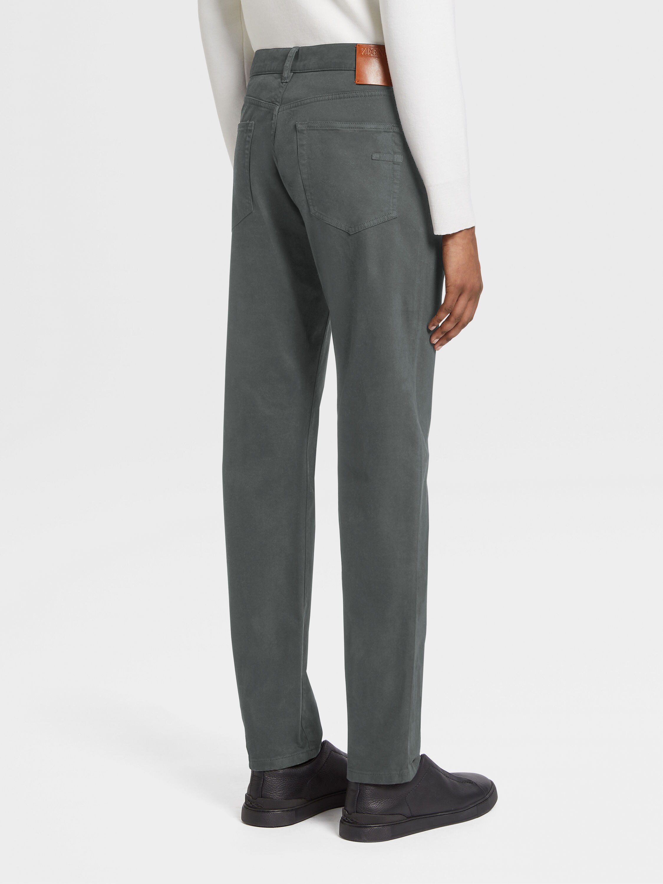 Vaqueros Roccia de Algodón Elástico Gris Claro Foto #2 de detalle del producto