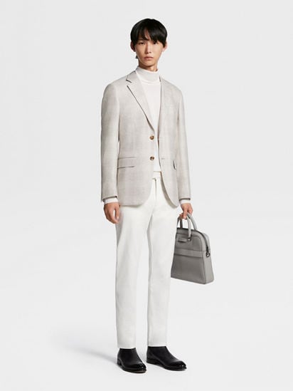 White Stretch Cotton Roccia Jeans SS25 22361901 | Zegna US White Stretch Cotton Roccia Jeans SS25 22361901 | Zegna US