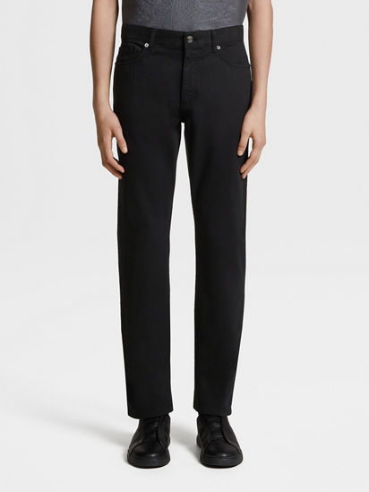 Black Stretch Cotton Roccia Jeans SS25 22361883 | Zegna MX Black Stretch Cotton Roccia Jeans SS25 22361883 | Zegna MX