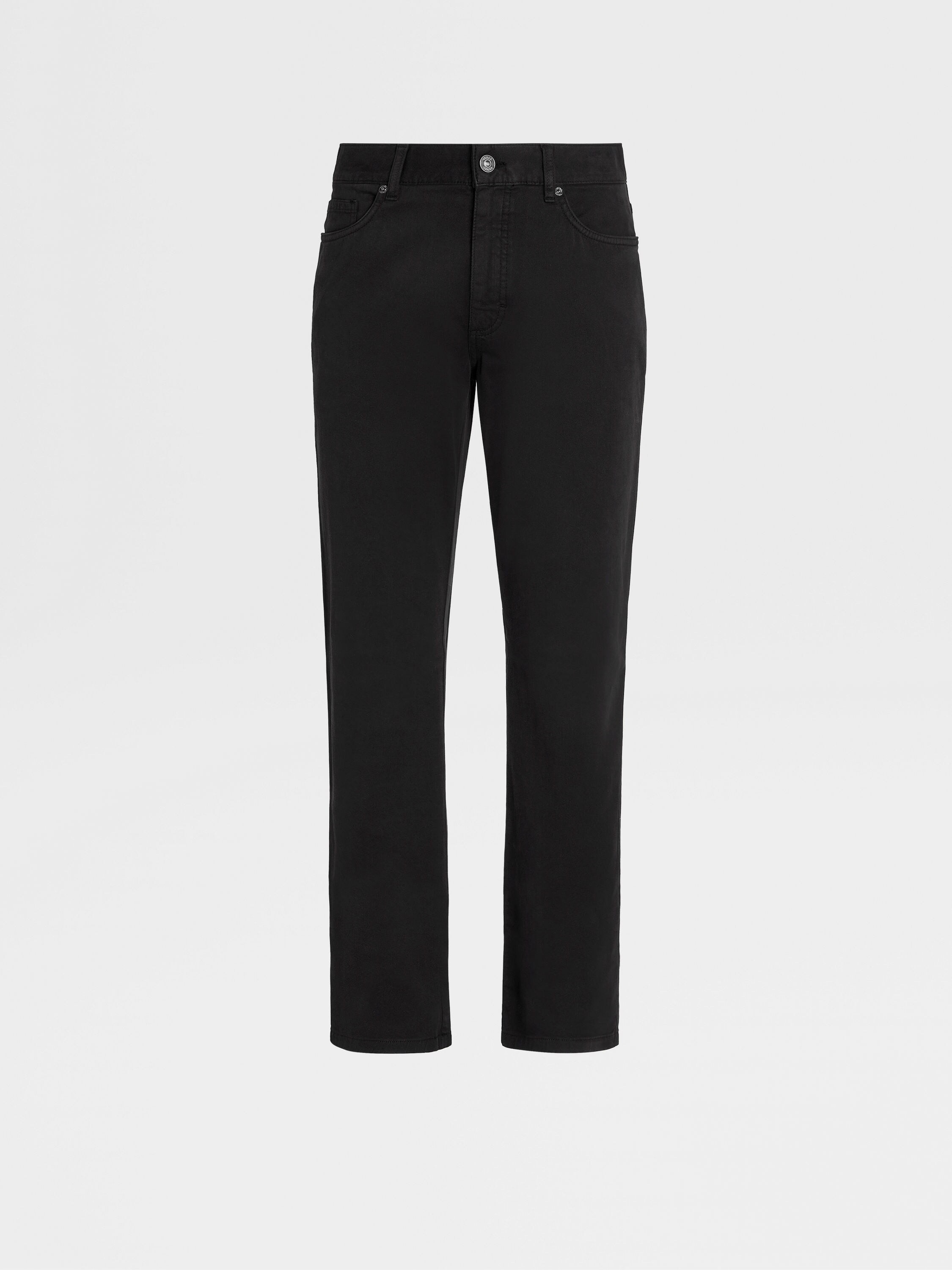 Black Stretch Cotton Roccia Jeans