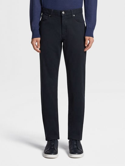 Navy Blue Stretch Cotton Roccia Jeans SS25 22361884 | Zegna US Navy Blue Stretch Cotton Roccia Jeans SS25 22361884 | Zegna US