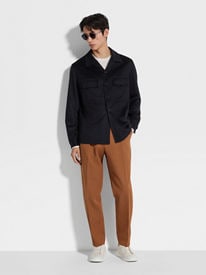 Dark Foliage Cotton and Wool Pants FW24 31768261 | Zegna RO