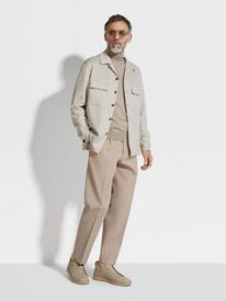 White Cotton and Wool Pants SS25 28048592 | Zegna PL White Cotton and Wool Pants SS25 28048592 | Zegna PL