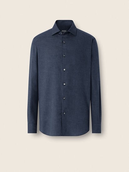 ネイビーブルー Cashcoシャツ FW26 39751892 | Zegna JP