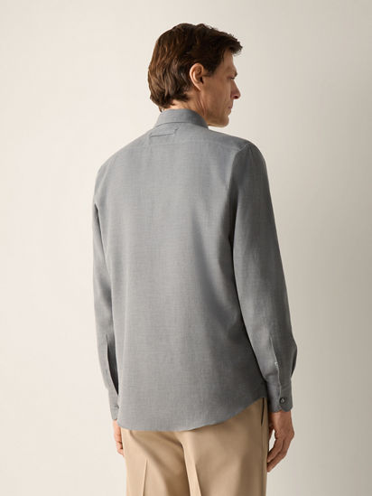 Grey Mélange Cashco Shirt FW26 39751893 | Zegna KR