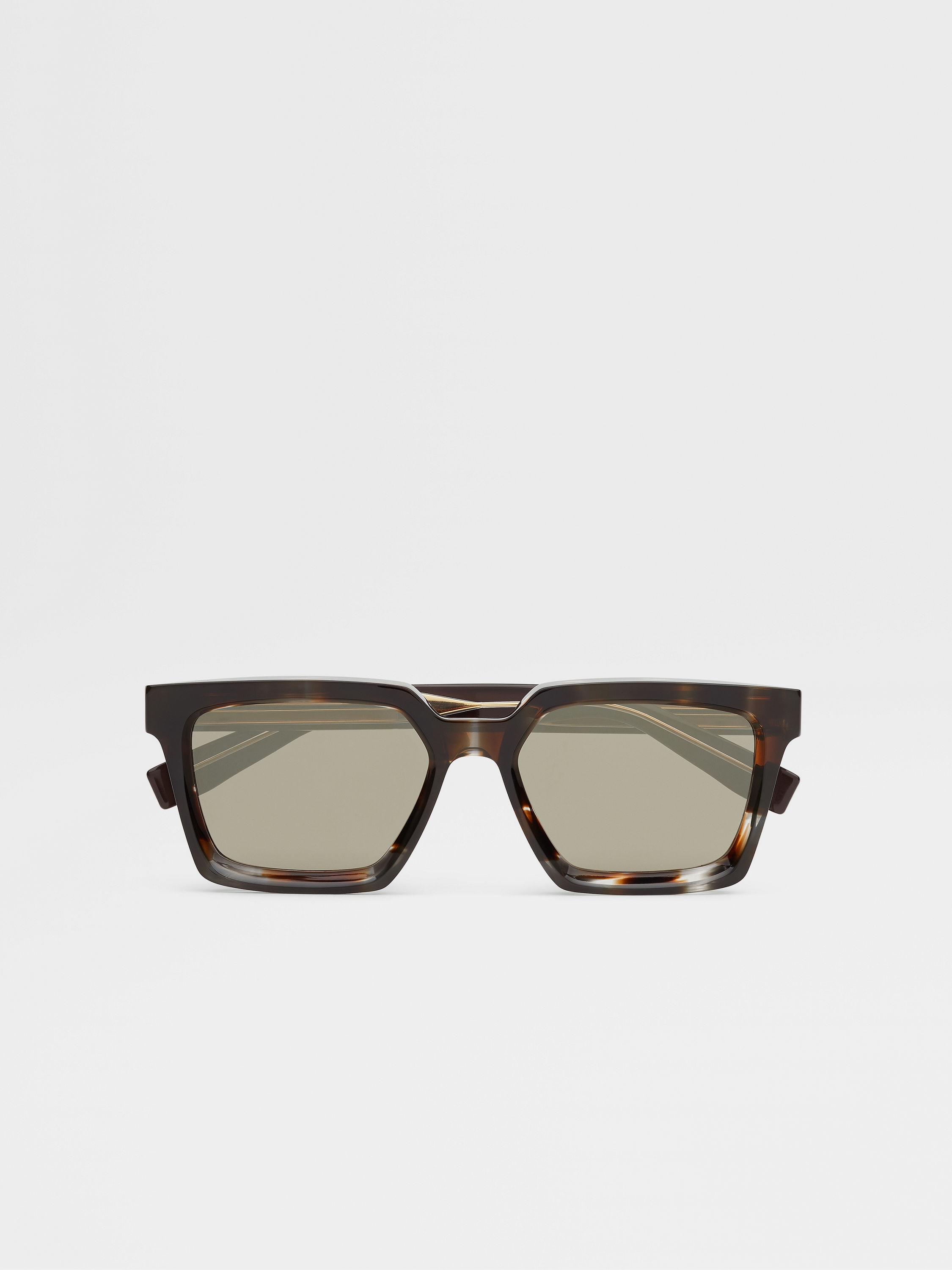 Striped Brown Acetate Sunglasses