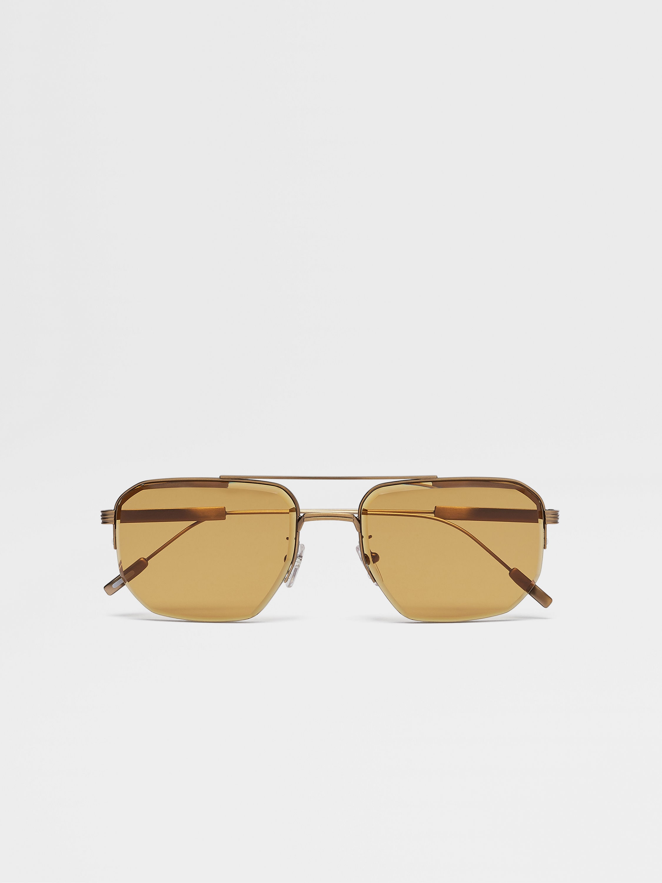 Antiqued Brass Metal Sunglasses