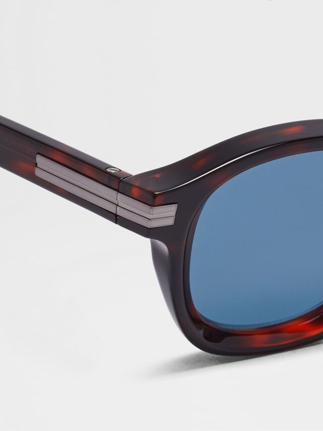 Red Havana Aurora I Acetate Sunglasses Product detail photo #1