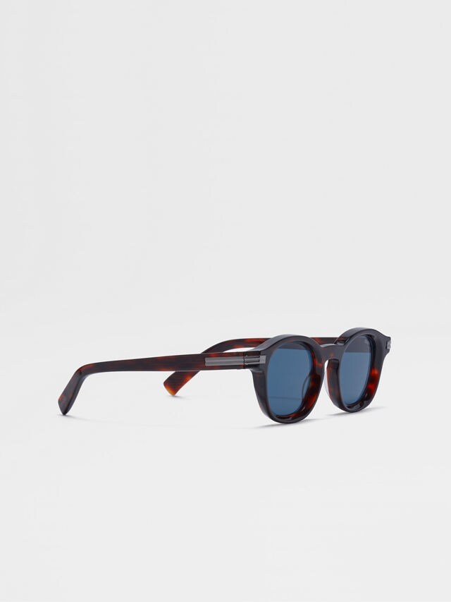 Red Havana Aurora I Acetate Sunglasses Product detail photo #2