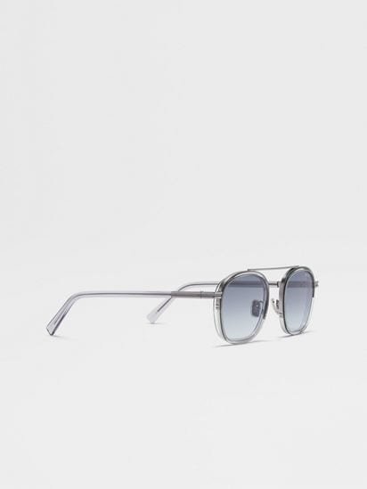 Transparent Light Grey Orizzonte I Acetate and Metal Transparent Light Grey Orizzonte I Acetate and Metal