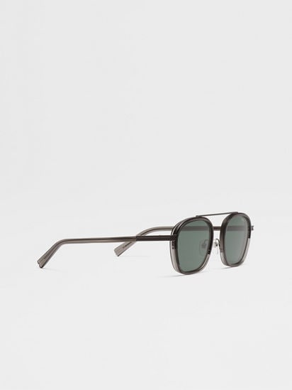 Transparent Dark Grey Orizzonte I Acetate and Metal Transparent Dark Grey Orizzonte I Acetate and Metal