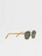 Dark Yellow Orizzonte I Acetate and Metal Sunglasses Product detail photo #2