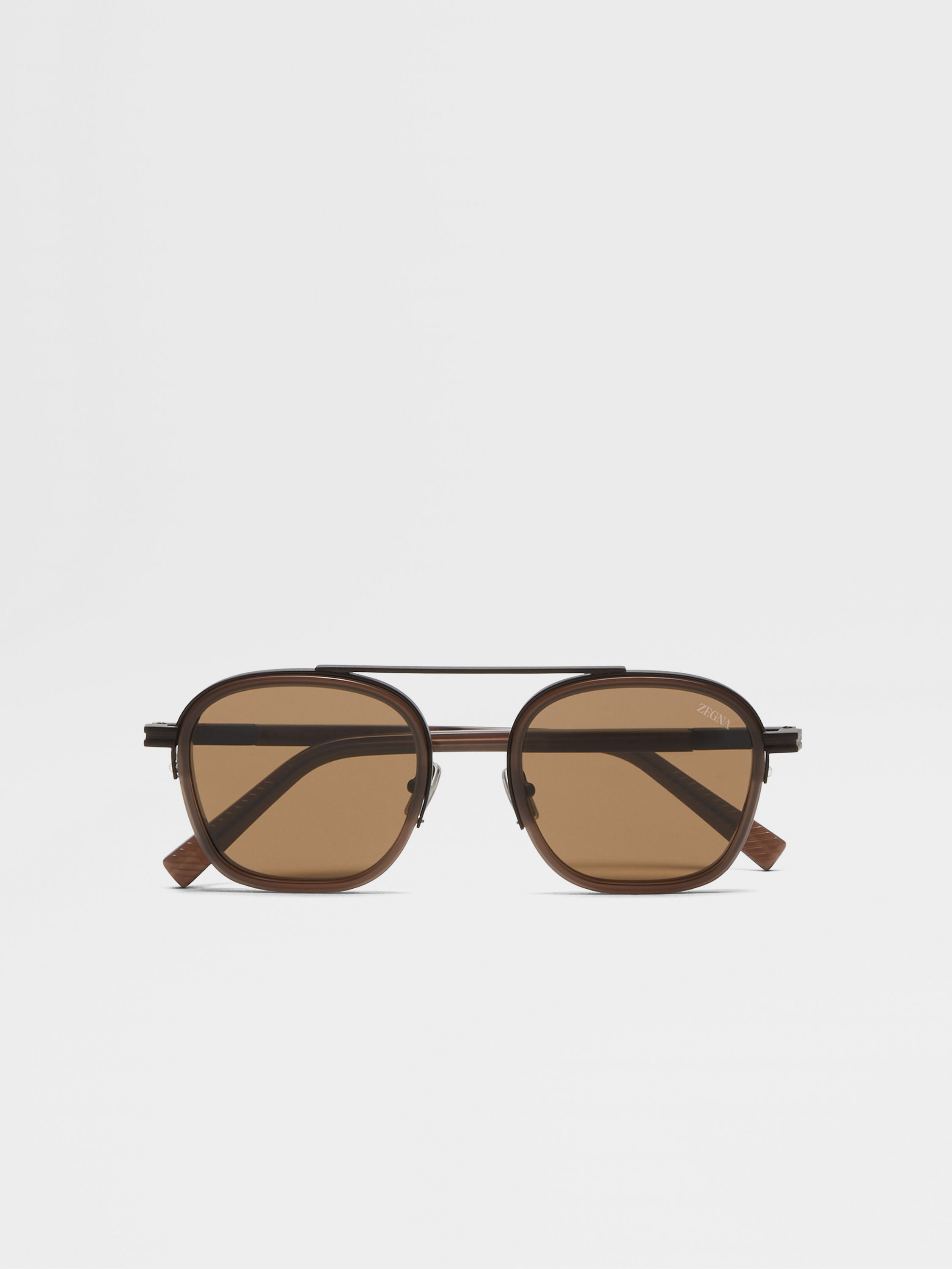 Dark Brown Orizzonte I Acetate and Metal Sunglasses SS25 Dark Brown Orizzonte I Acetate and Metal Sunglasses SS25