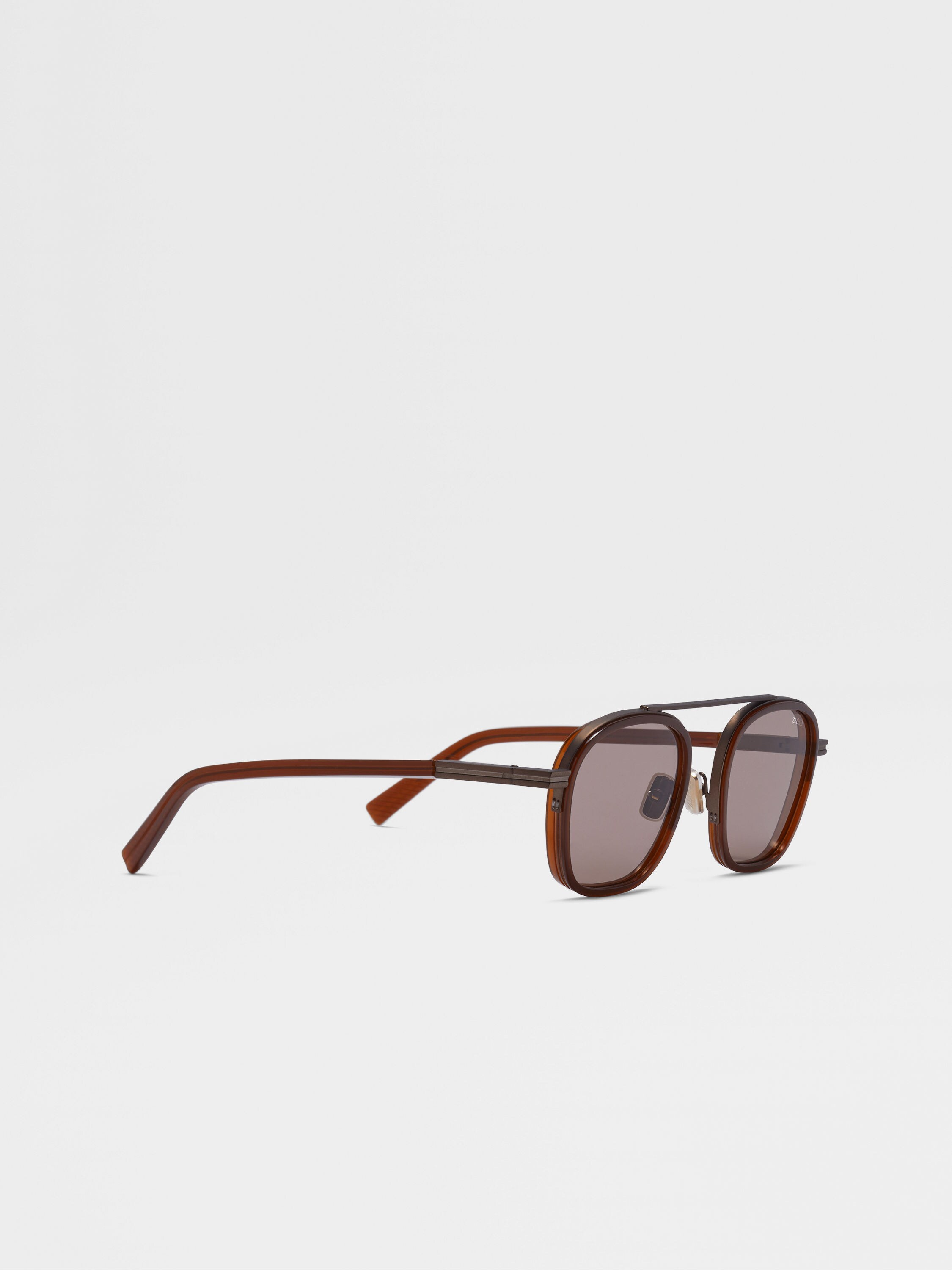 Dark Foliage Orizzonte I Acetate and Metal Sunglasses Product detail photo #2