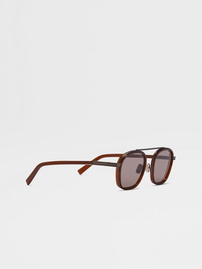 Dark Foliage Orizzonte I Acetate and Metal Sunglasses FW25 Dark Foliage Orizzonte I Acetate and Metal Sunglasses FW25