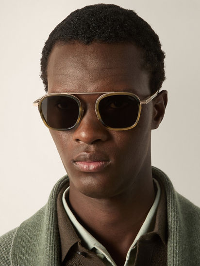 Dark Brown Orizzonte I Metal Sunglasses FW26 39686909 | Zegna PT