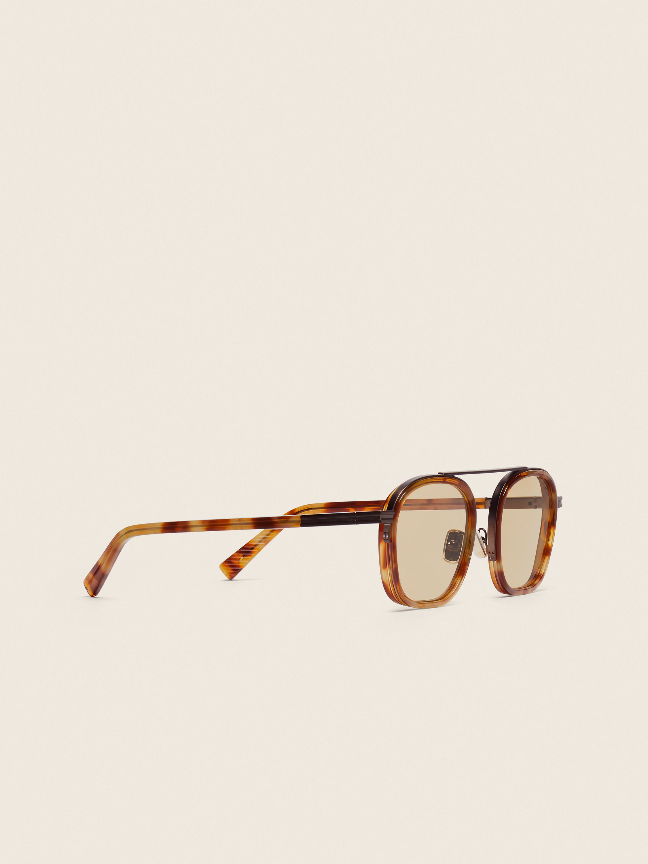 Havana Brown Orizzonte I Acetate and Metal Sunglasses Product detail photo #2